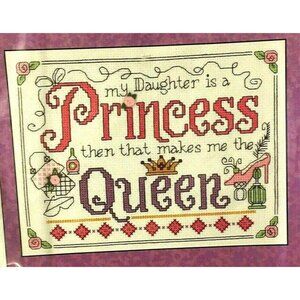 Cross Stitch Kit Princess & Queen Mother Daughter Counted #1779 RARE Imaginating